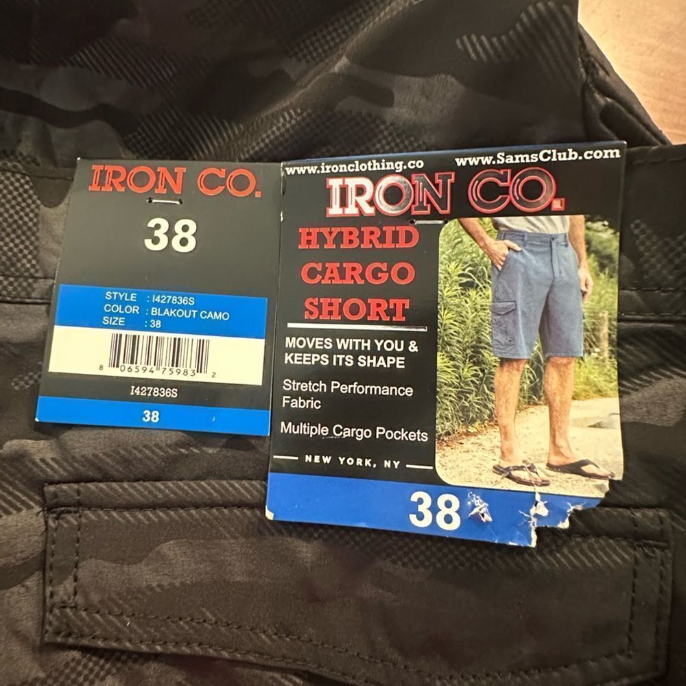 Iron Co. Mens Blackout Camo Cargo Shorts - Picture 4 of 4